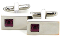 Purple Crystal Cufflinks