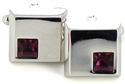 Purple Crystal Cufflinks