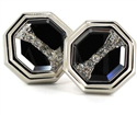 Octagonal Crystal Cufflinks