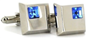 Cufflinks with Blue Stone Crystals II
