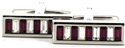 Purple and White Crystal Cufflinks