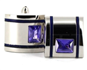 Purple Crystal Cufflinks