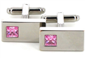 Pink Crystal Cufflinks