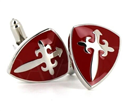 Red Santiago Cross Cufflinks
