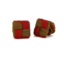 Mahogany and Ochre Square Cufflinks