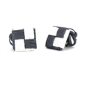 Dark Grey and White Square Cufflinks