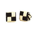 Brown and Mother-of-Pearl Square Cufflinks