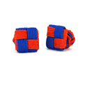 Orange and Navy Square Cufflinks