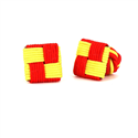 Red and Yellow Square Cufflinks