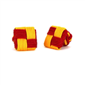 Red and Amber Square Cufflinks