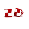 Red and White Square Cufflinks