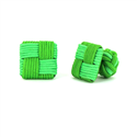 Square Cufflinks in Green and Light Green