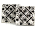 Square Cufflinks with Stones