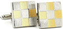 Silver and Gold Square Cufflinks