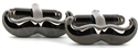 Playful Black Mustache Cufflinks