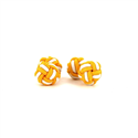 Yellow and White Double Ball Cufflinks