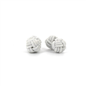 White Double Ball Cufflinks