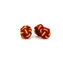 Mahogany and Amber Double Ball Cufflinks