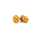 Double Ball Cufflinks in Gold, Yellow, and Beige