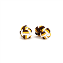 Brown, Yellow, and White Double Ball Cufflinks