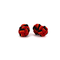 Double Ball Cufflinks in Black, Orange, and Red