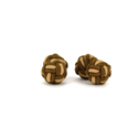 Ochre and Beige Double Ball Cufflinks