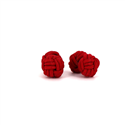 Carmine Red Double Ball Cufflinks
