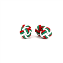 Red, Green, and White Double Ball Cufflinks