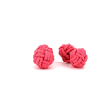 Coral Pink Double Ball Cufflinks