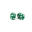 Dark Green and White Double Ball Cufflinks