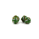 Green and Light Gray Double Ball Cufflinks