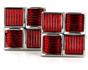 Enamel Square Cufflinks Set of 4