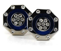 Blue Enamel Cufflinks with Sparkling Accents