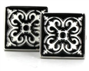 Enamel Cufflinks B&W I