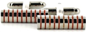 Orange Enamel Cylindrical Cufflinks