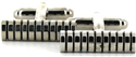 Striped Cylindrical Enamel Cufflinks