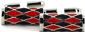 Red and Black Enamel Cylinder Cufflinks
