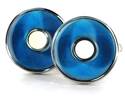 Blue Enamel Circular Cufflinks