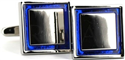 Blue Enamel Square Cufflinks