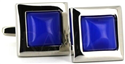 Blue Enamel Square Cufflinks II
