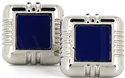 Blue Enamel Square Cufflinks IV