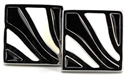 Square Enamel Cufflinks ByN II