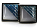 Grey Enamel Square Cufflinks