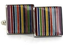 Multicolor Enamel Square Cufflinks II