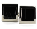 Black Enamel Square Cufflinks II