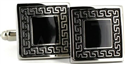 Black Enamel Square Cufflinks III