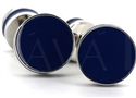 Navy Blue Double Ball Enamel Cufflinks