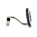 Dark Blue Double Ball Enamel Cufflinks