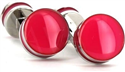 Fuchsia Double Ball Enamel Cufflinks