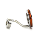 Double Ball Enamel Cufflinks in Orange